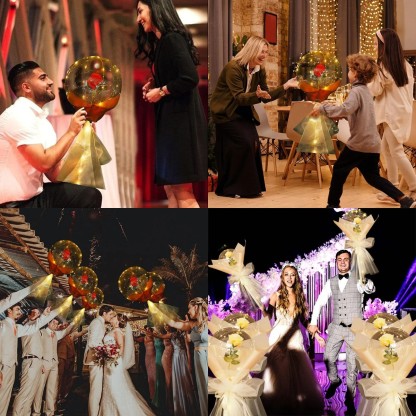 ❤️Kolaich LED Fantasy Rose Balloon Bouquet🎈✨