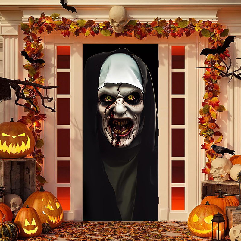 50% OFF🌟2025 Christmas and Halloween Door Cover--Suitable for Both Exterior and Interior Doors
