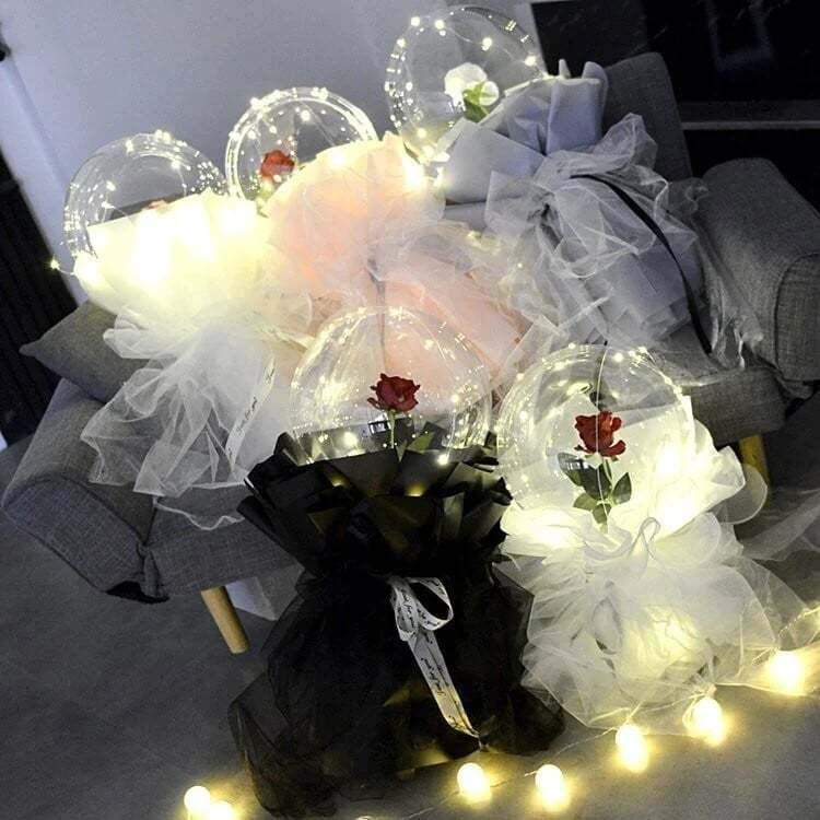 ❤️Kolaich LED Fantasy Rose Balloon Bouquet🎈✨
