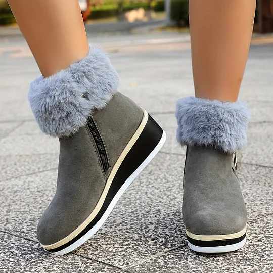 🔥 Ostatni dzień promocji – 50% zniżki – Damskie zimowe, nowe, ortopedyczne botki na grubym obcasie