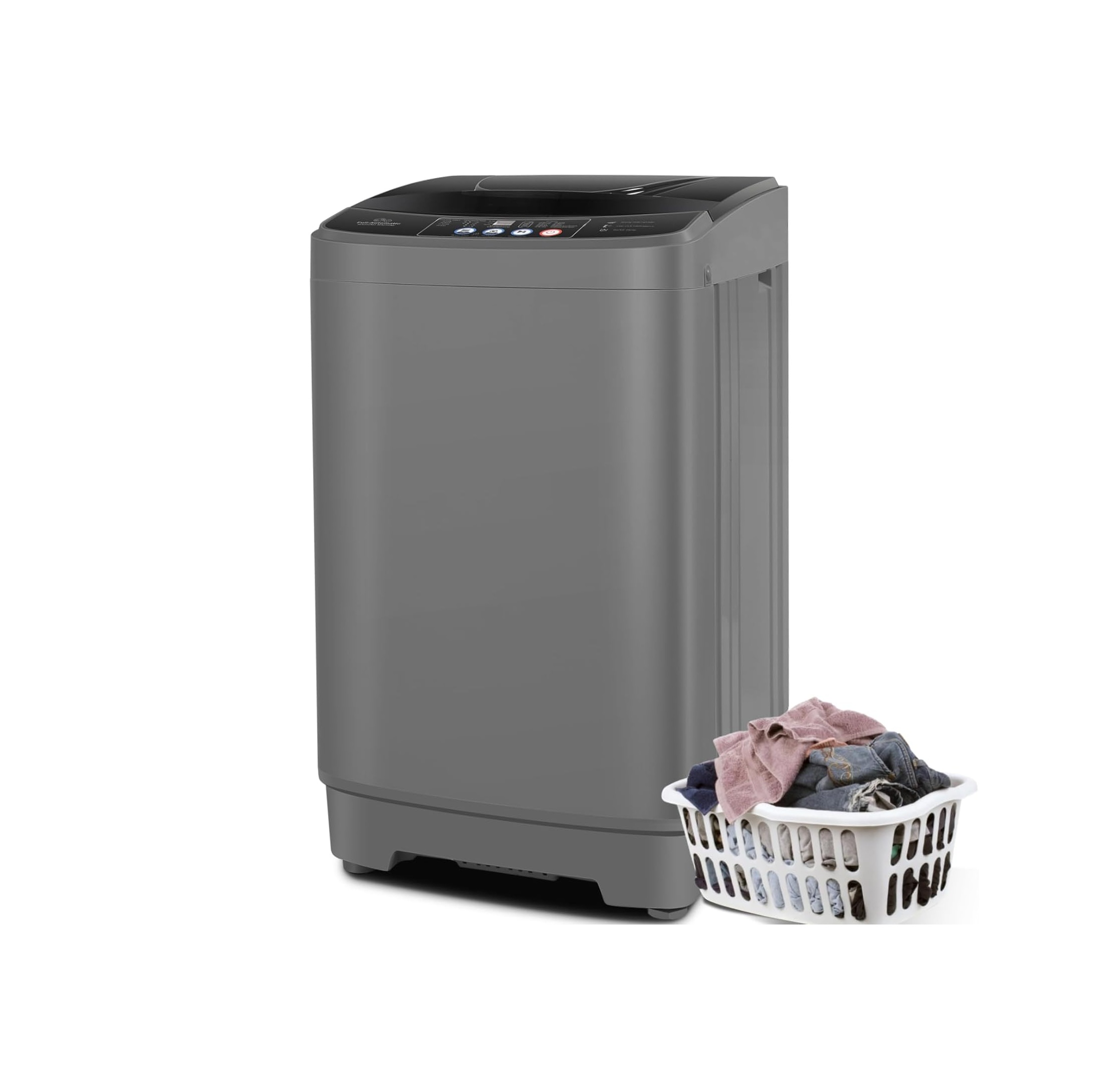 20Lbs Portable Washer Machine with Drain Pump, 2.8 Cu.ft Compact Washing Machine with 10 Programs 8 Water Levels Laundry Machine