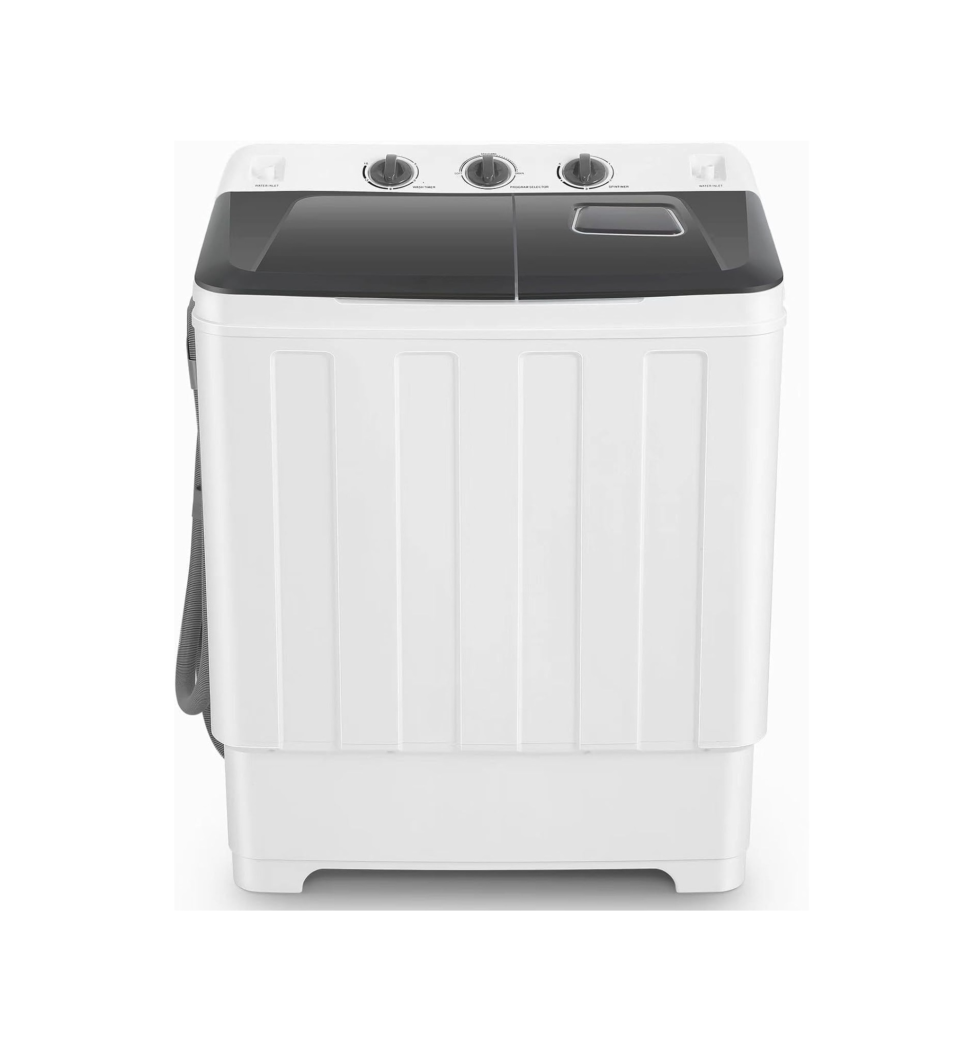 30Lbs Capacity Washer and Dryer Combo 2 In 1 Compact Twin Tub Laundry Washer (19Lbs) & Spinner (11Lbs) with Drain Pump
