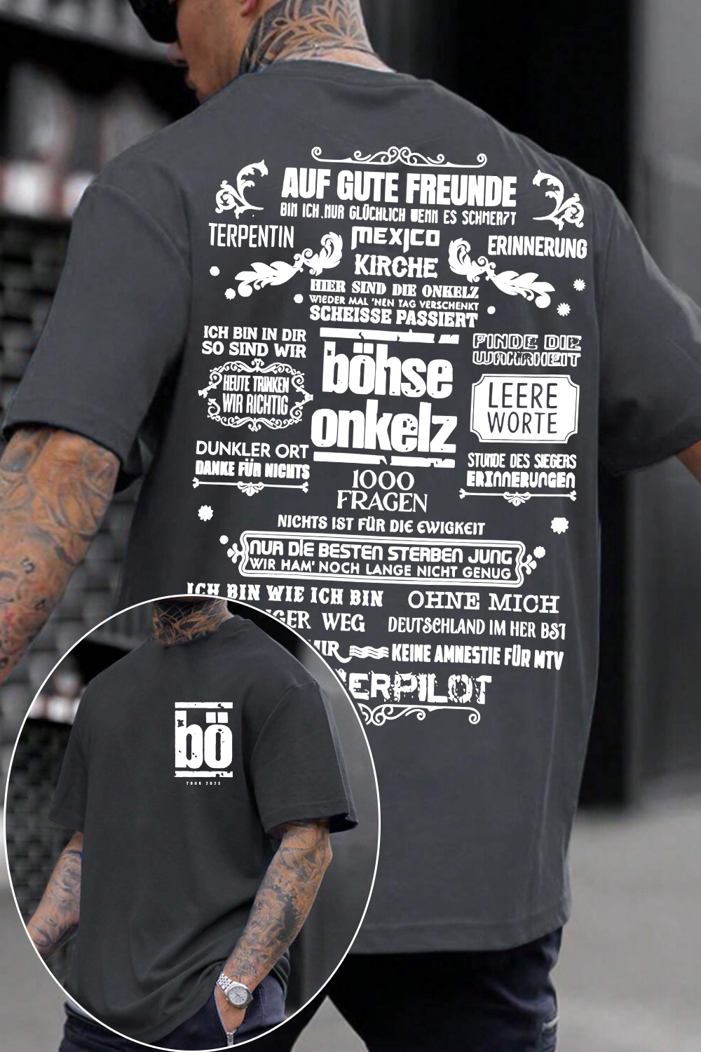 Böhse Onkelz 2-Sided Printed T-Shirt For Men