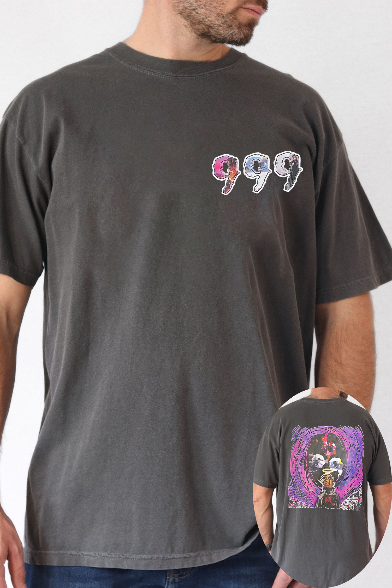JuiceWorld999 cartoon men's short-sleeved T-shirt