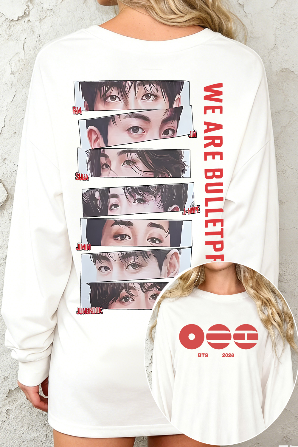 🙌✨ BTS Tour 2026 Long-Sleeved Women T-Shirt