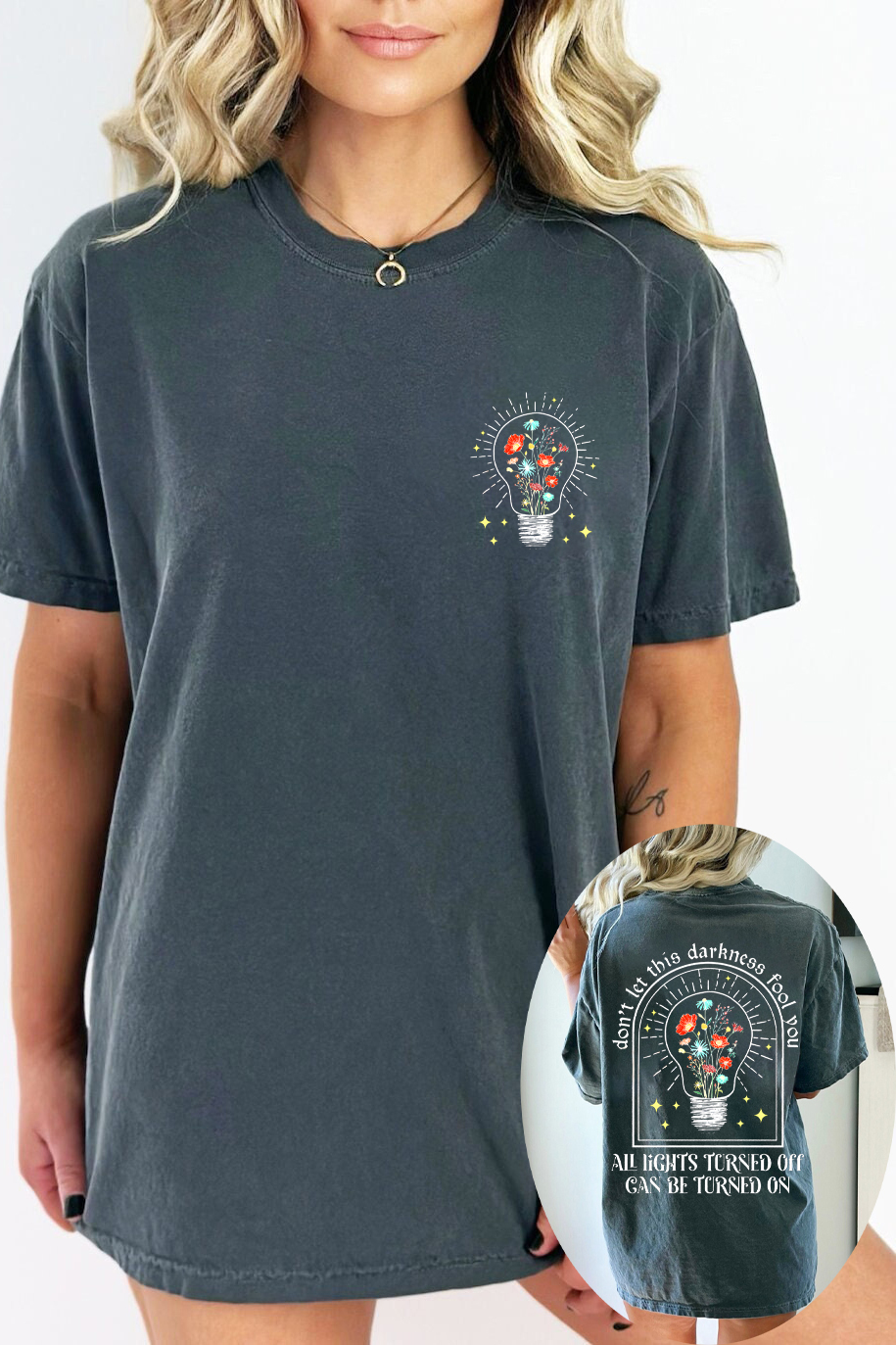 2 Sided All Lights Turned Off Can Be On Noah Kahan Call Your Mom Tshirt