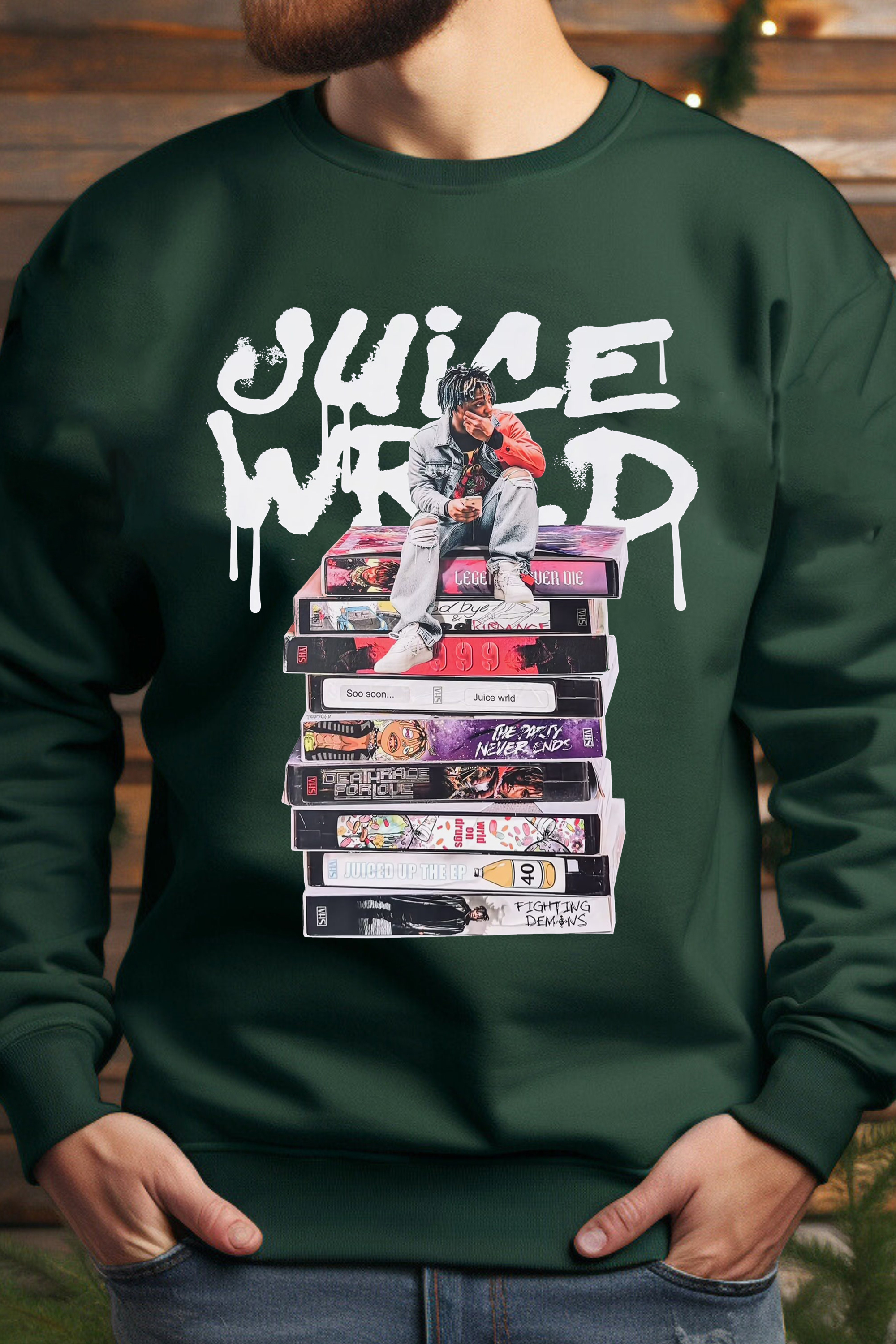 Juicewrld long sleeve round neck men's sweatshirt