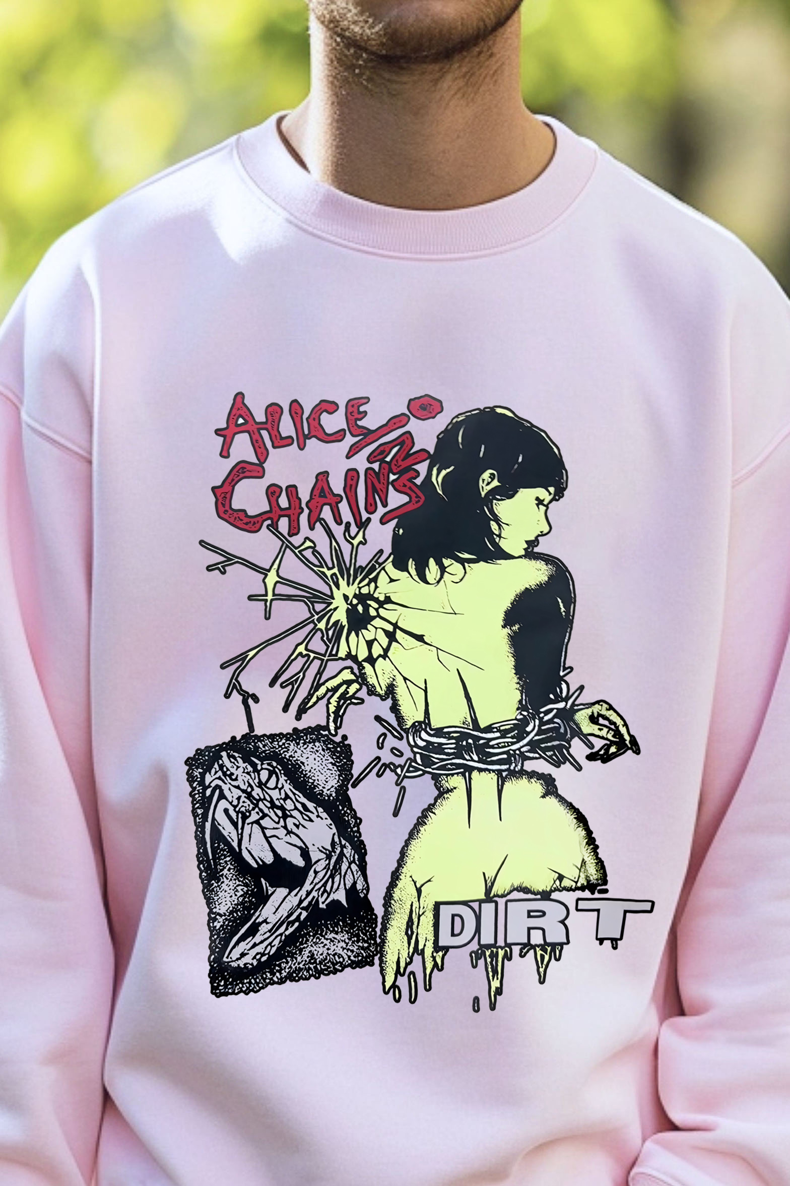 aliceinchains crew neck sweatshirt