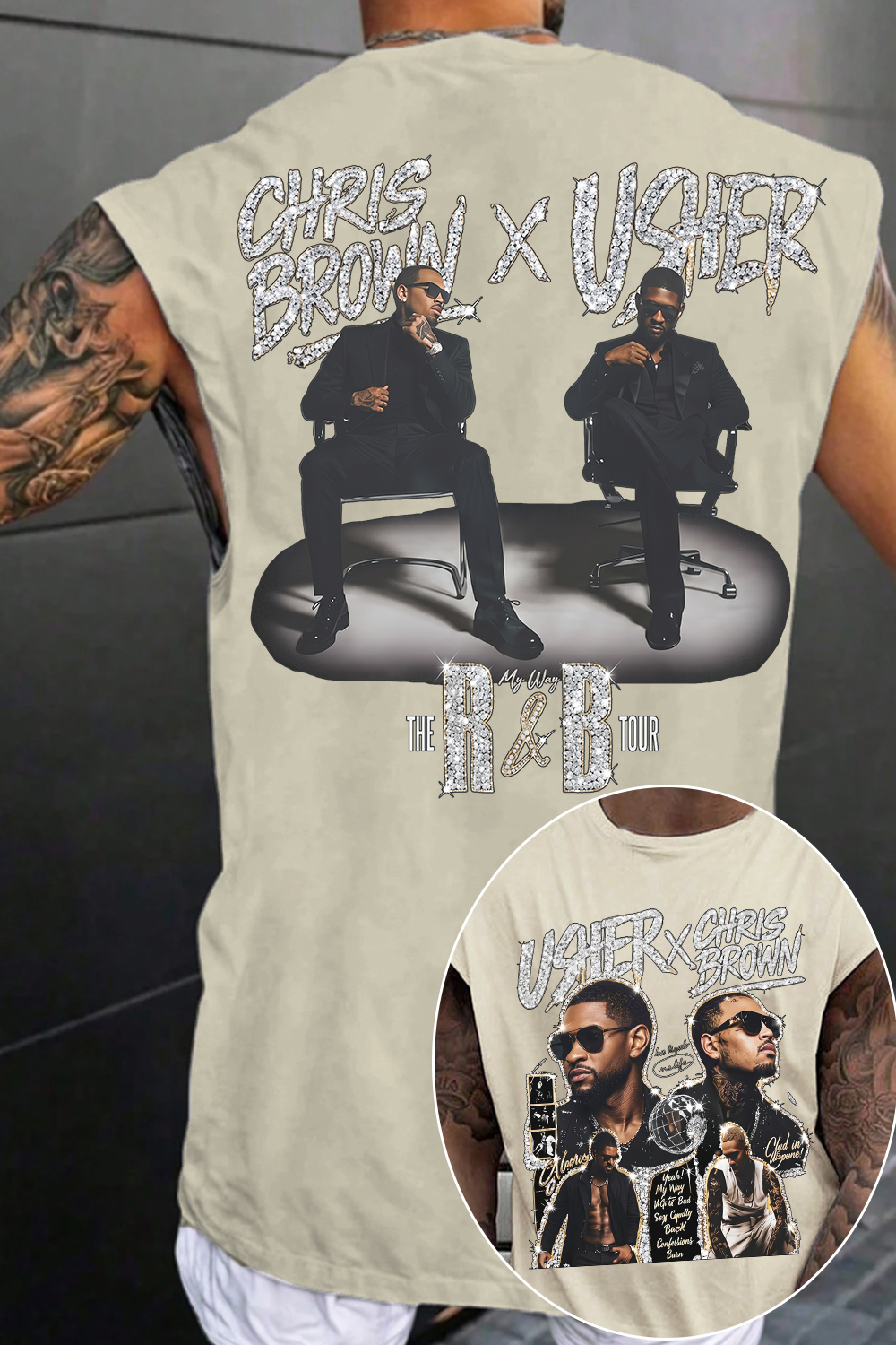 Chrisbrown & Usher Men Tank
