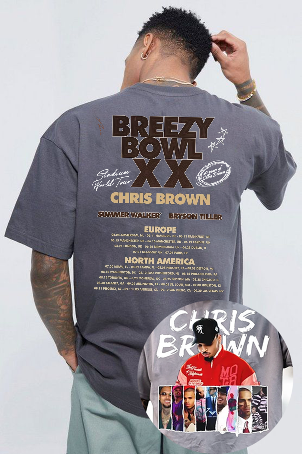 Chris Brown Breezy Concert Tee For Men
