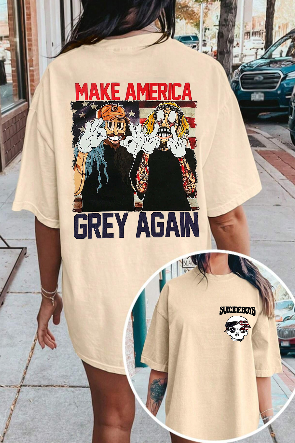 greyday double-sided printed short-sleeved T-shirt