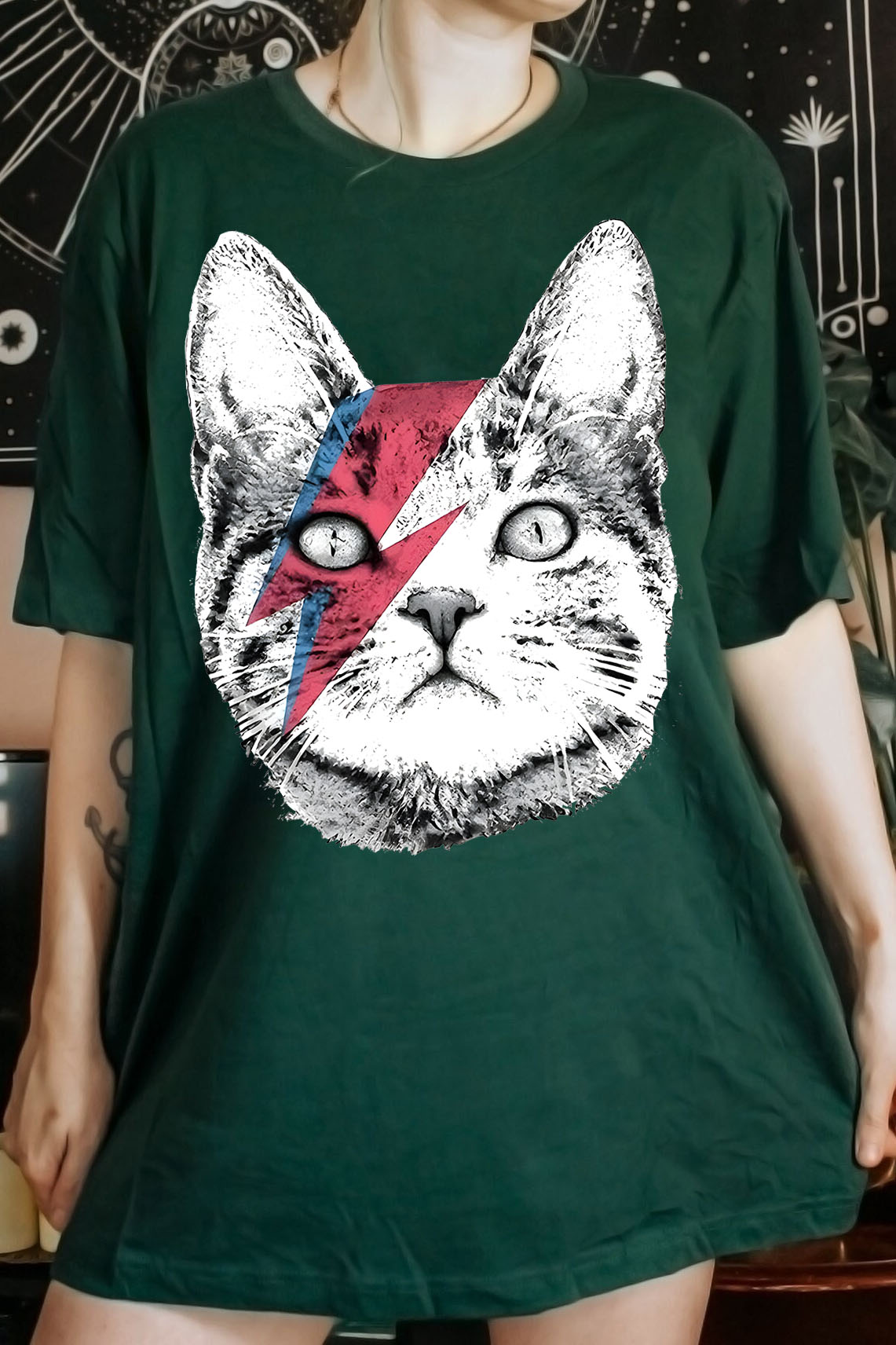 David Bowie Cat Women's Tee