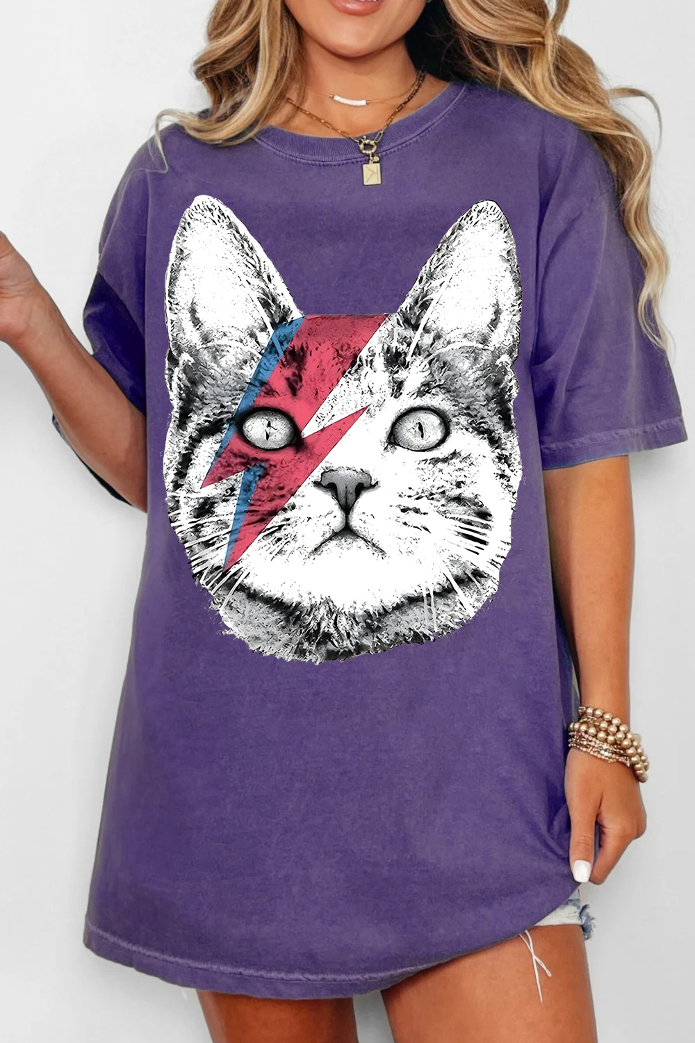 David Bowie Cat Women's Tee