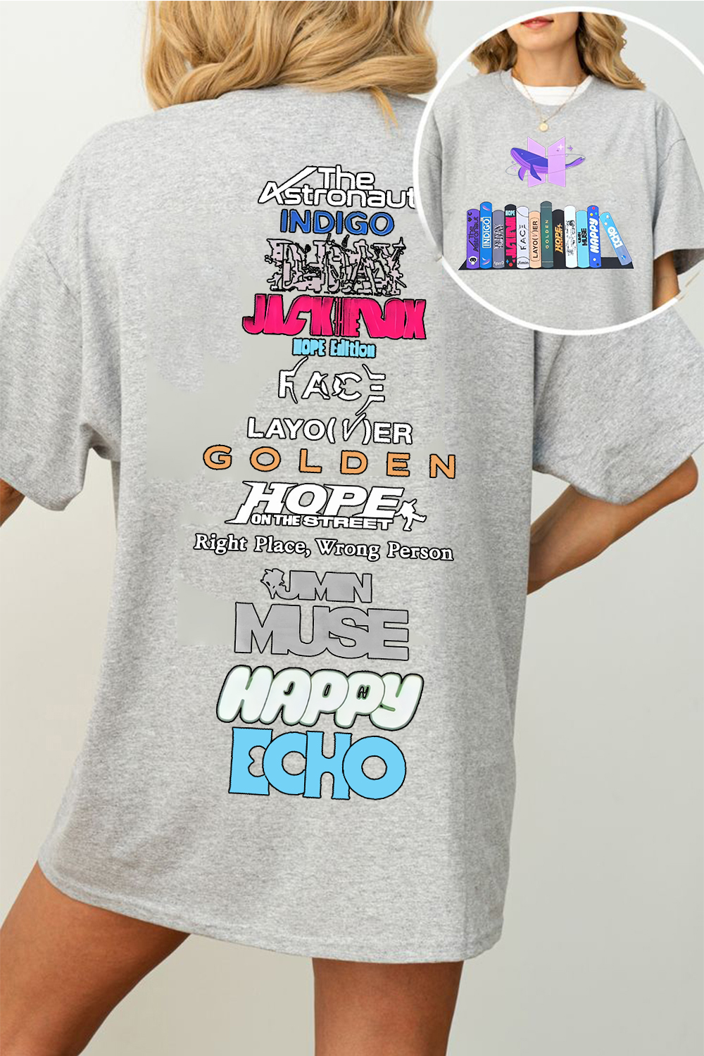 Bts 12th anniversary printed short-sleeved T-shirt