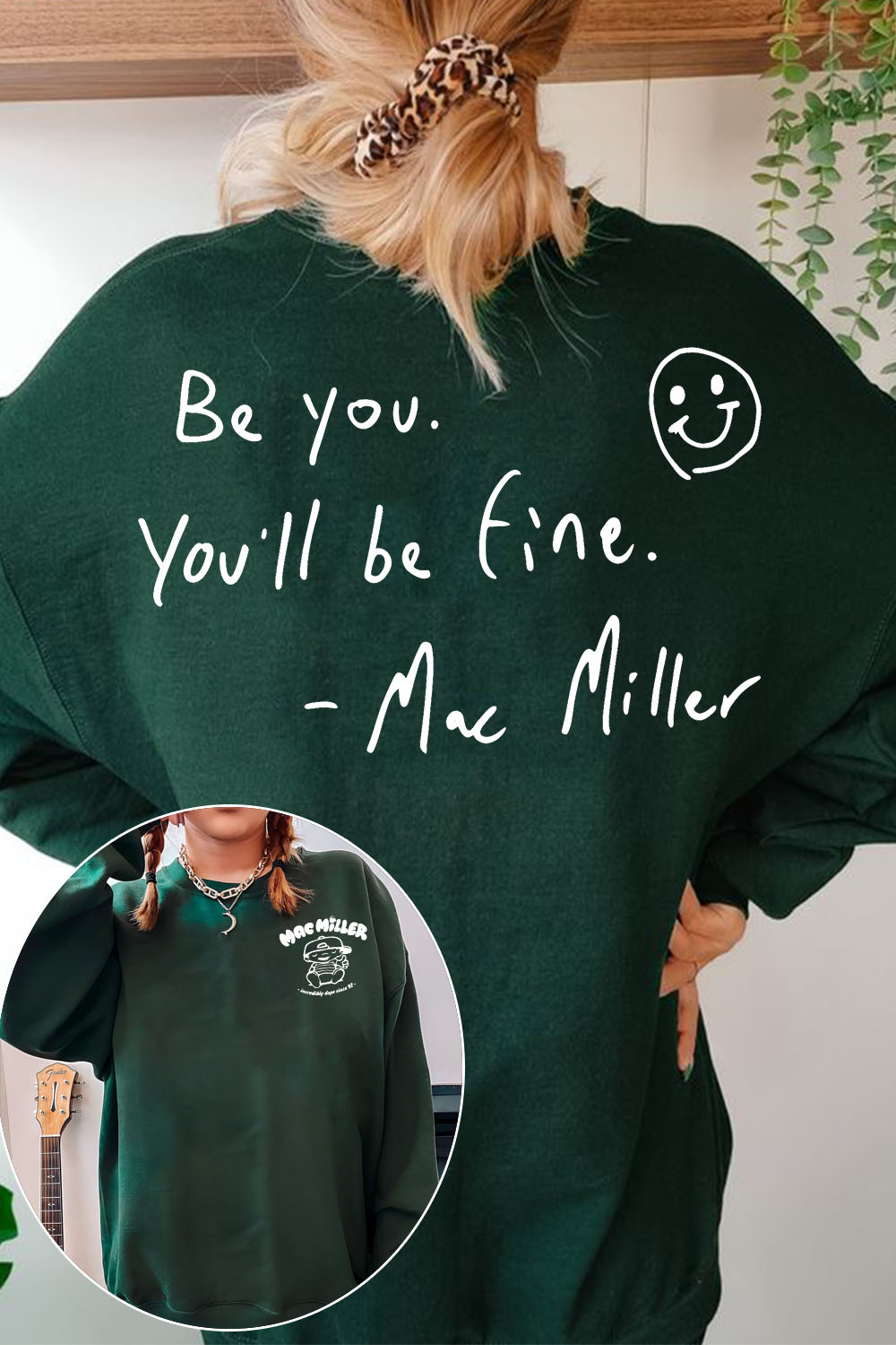 Mac Miller Be You You'll Be Fine Women's Sweatshirt