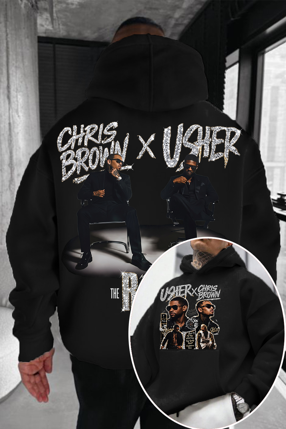 Chrisbrown & Usher Men Hoodie