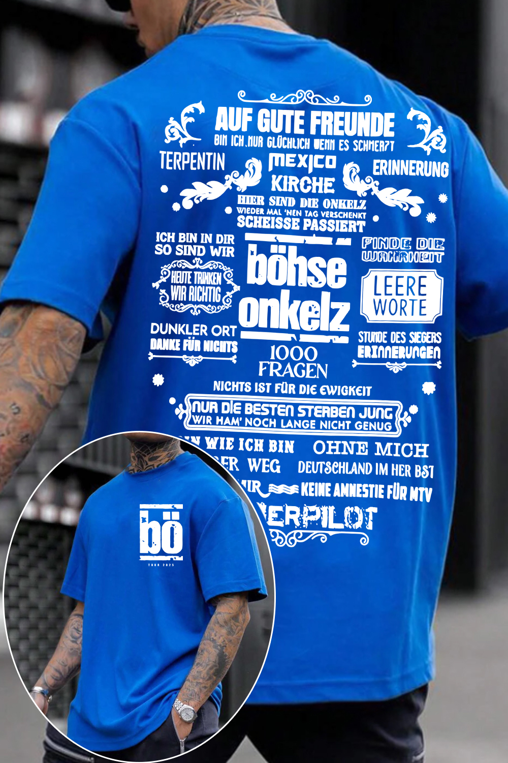 Böhse Onkelz 2-Sided Printed T-Shirt For Men