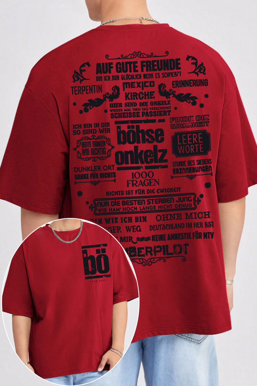 Böhse Onkelz 2-Sided Printed T-Shirt For Men