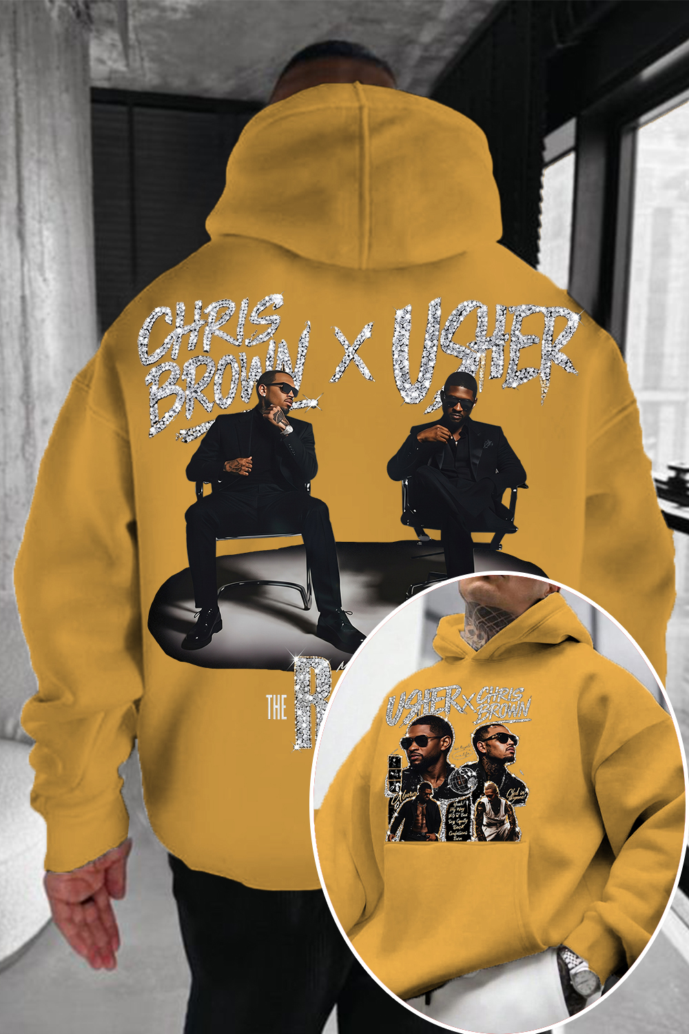 Chrisbrown & Usher Men Hoodie