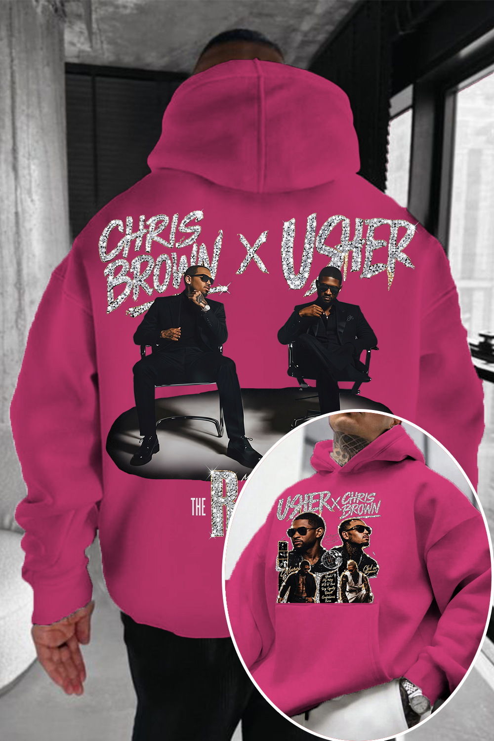 Chrisbrown & Usher Men Hoodie