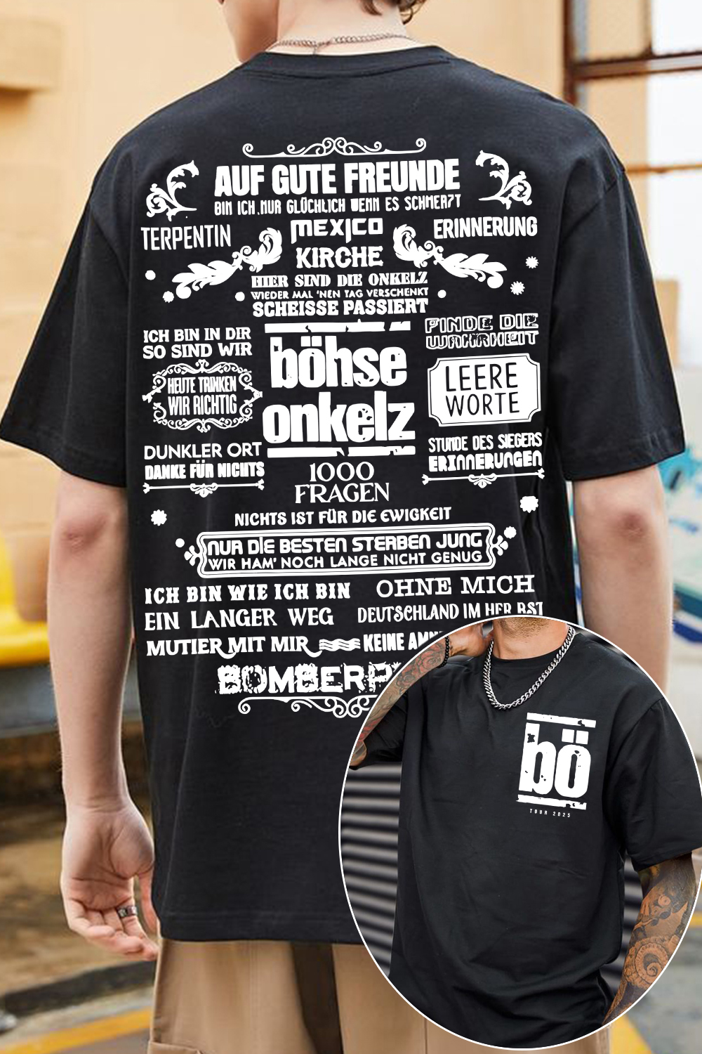 Böhse Onkelz 2-Sided Printed T-Shirt For Men