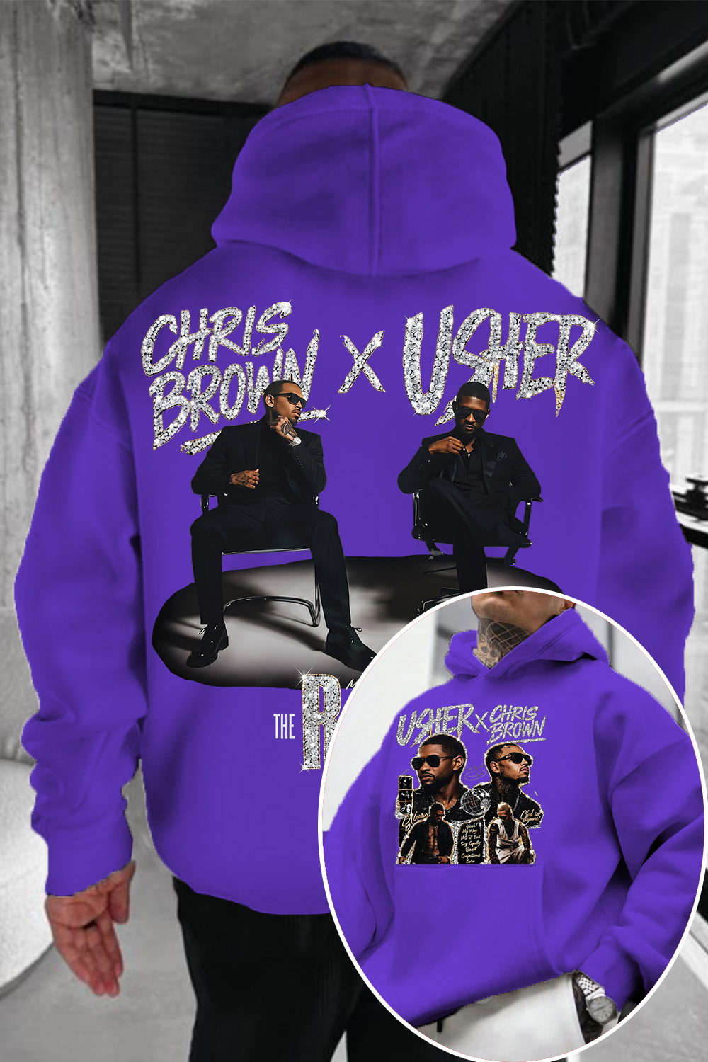 Chrisbrown & Usher Men Hoodie