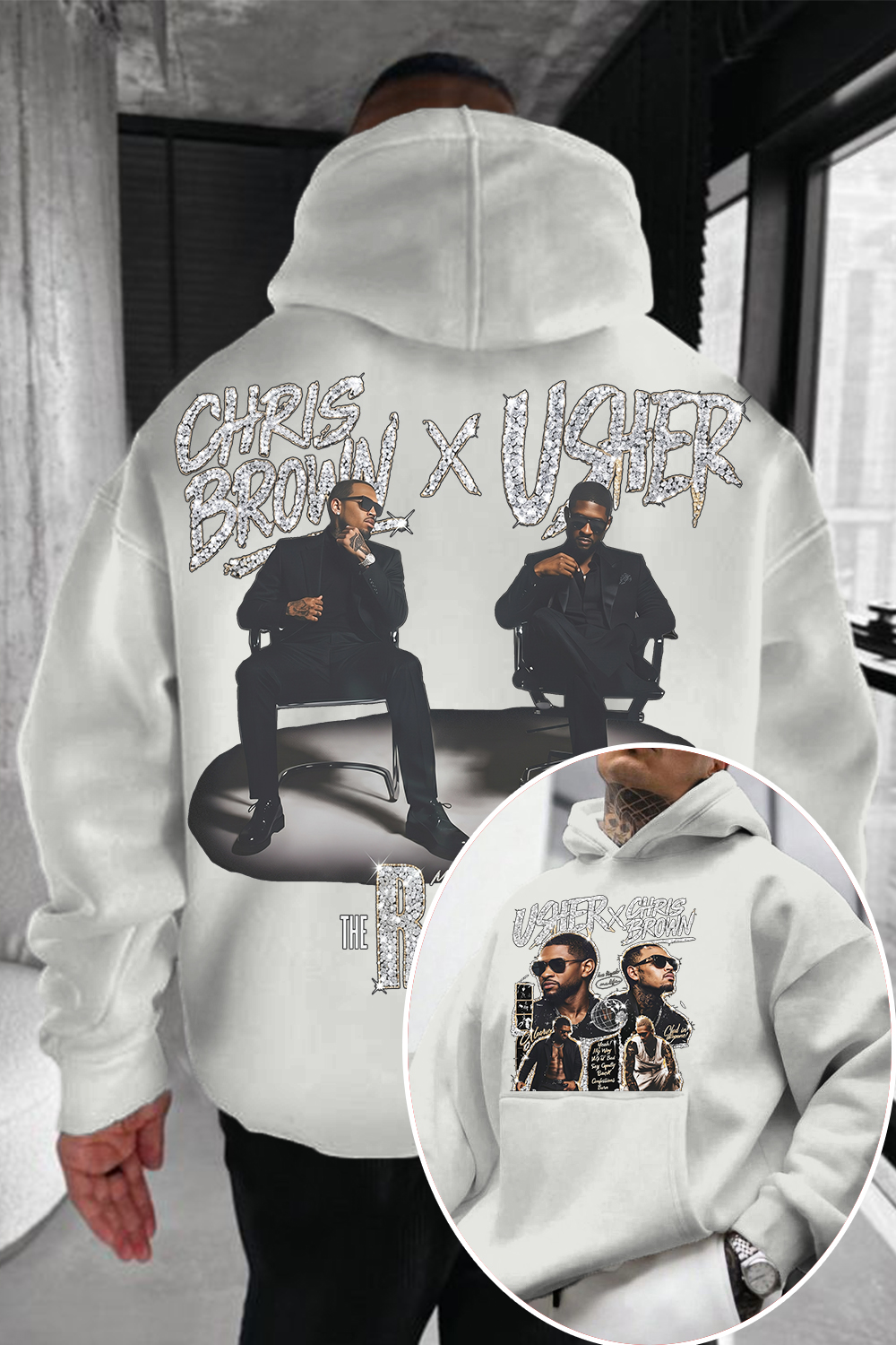 Chrisbrown & Usher Men Hoodie
