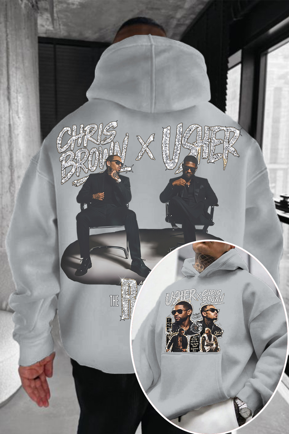 Chrisbrown & Usher Men Hoodie