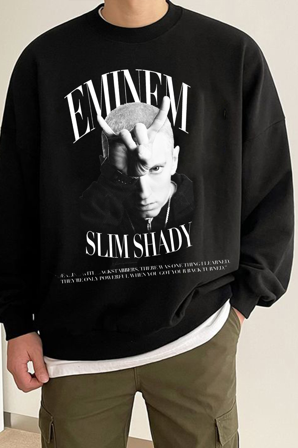 Eminem  Crew Neck Sweatshirt