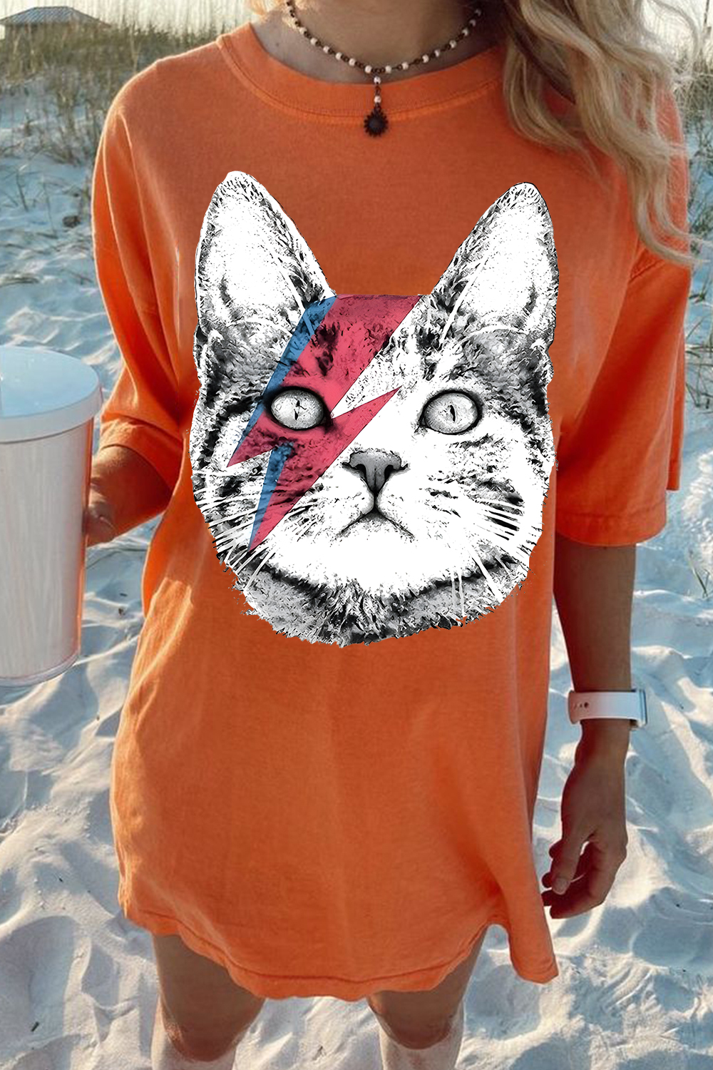 David Bowie Cat Women's Tee