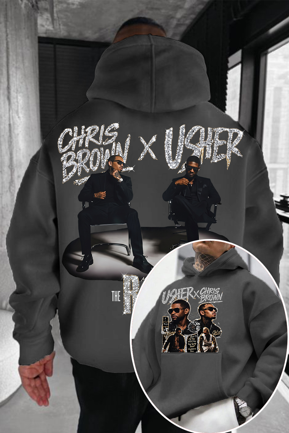 Chrisbrown & Usher Men Hoodie