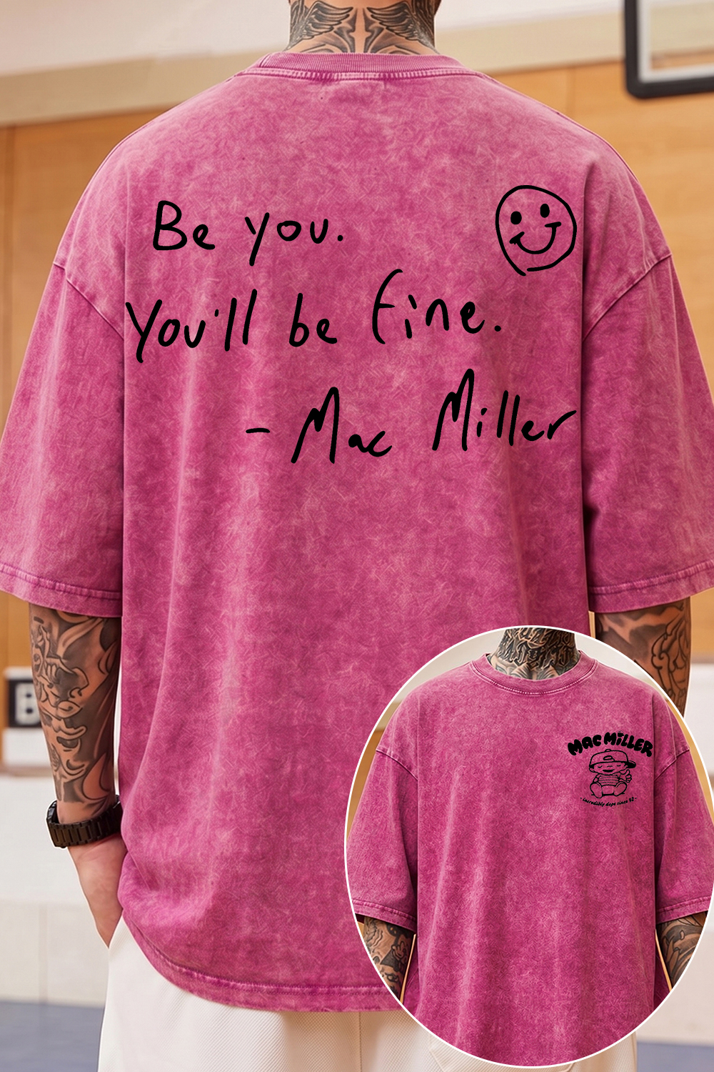 Mac Miller Be You You'll Be Fine Washed Cotton Tee