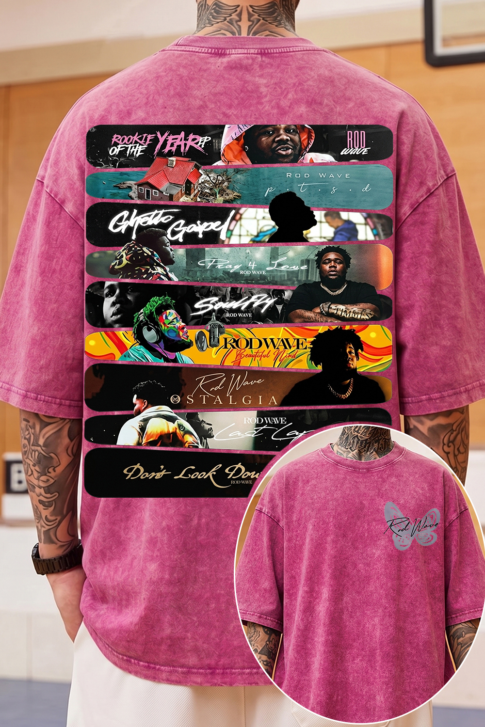 Rod Wave Album Washed Cotton Tee
