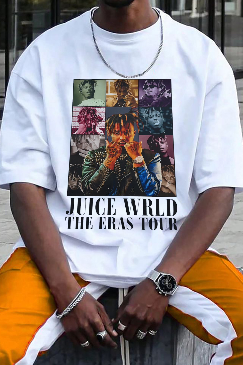 Juicewrld poster print casual short-sleeved T-shirt