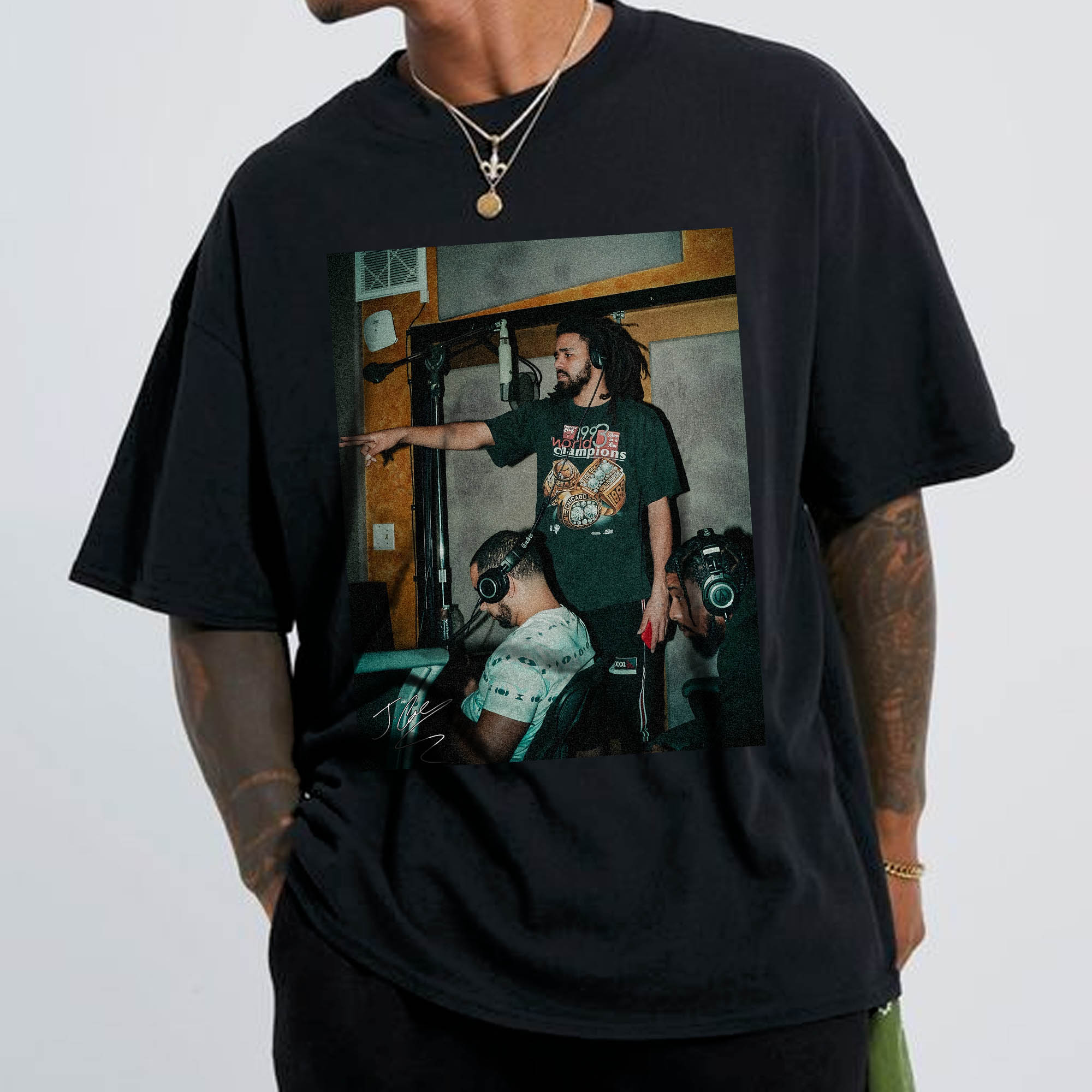 J Cole x Lute Boom Bap Type Beat Set Backs  Sweatshirt