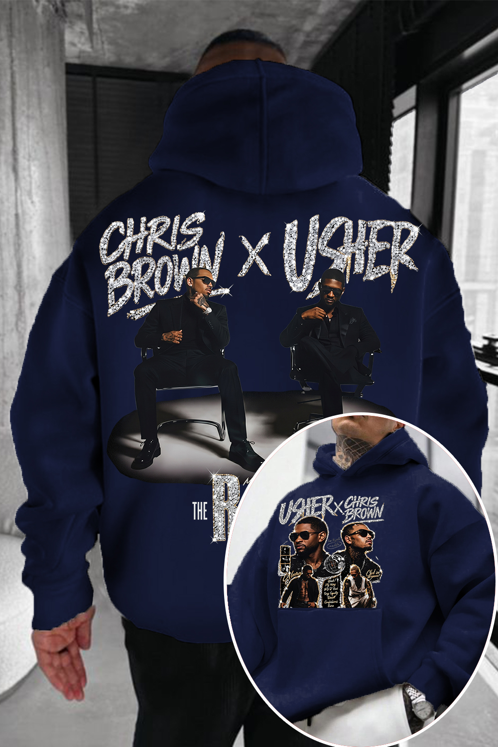 Chrisbrown & Usher Men Hoodie
