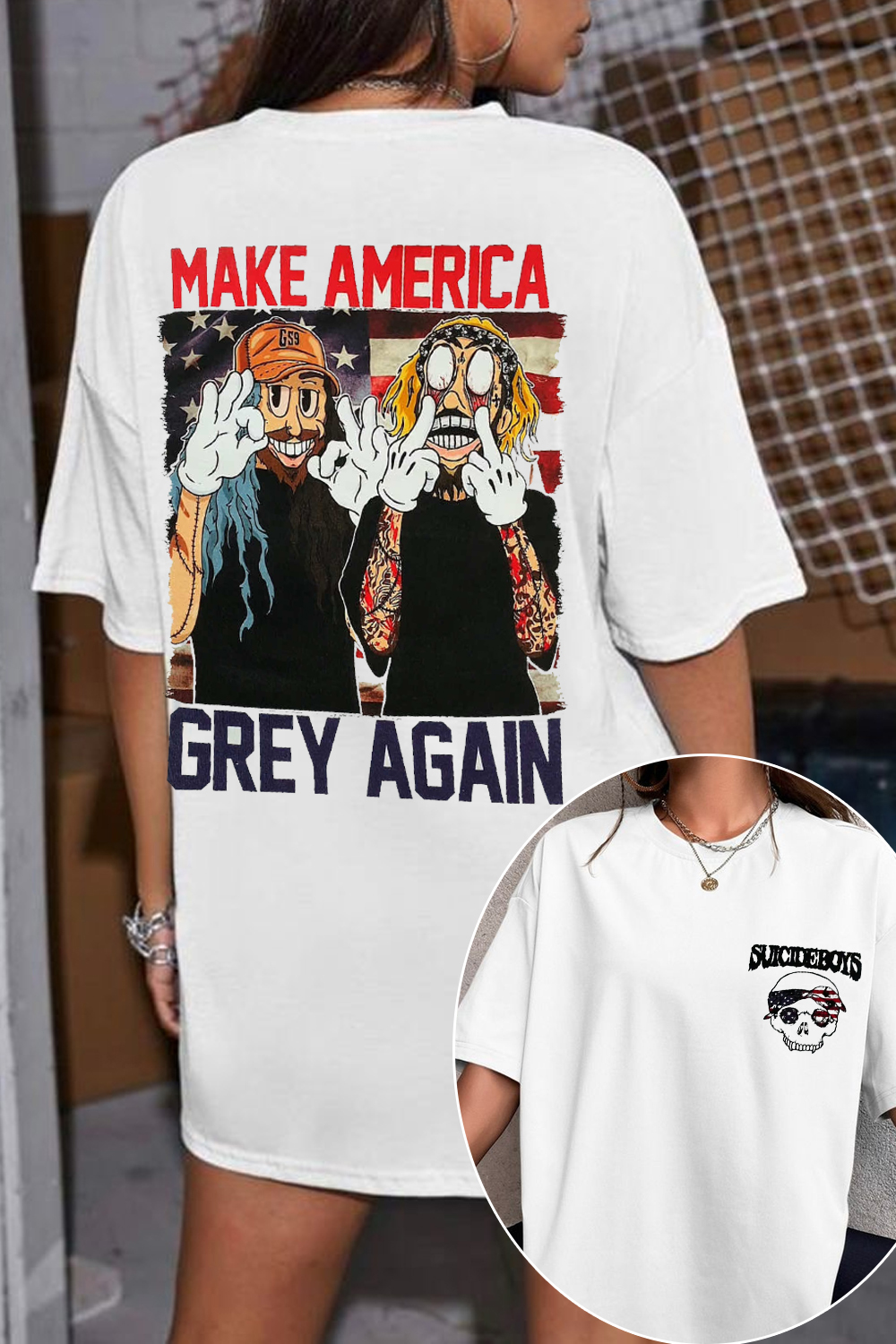 greyday double-sided printed short-sleeved T-shirt