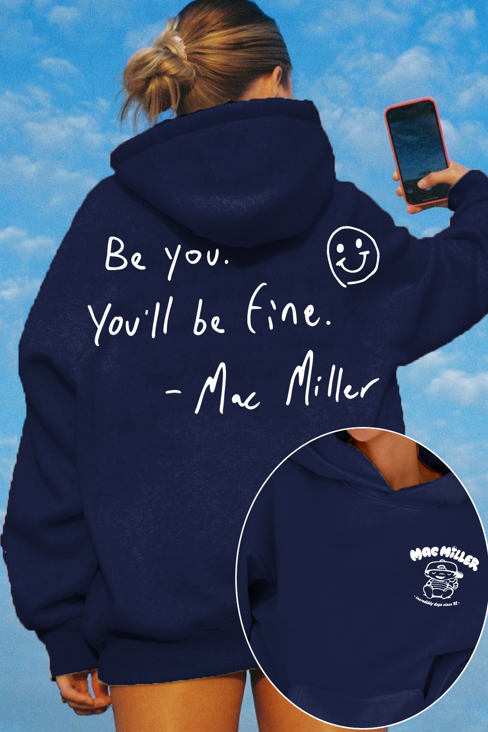 Mac Miller Be You You'll Be Fine Women's Hoodie