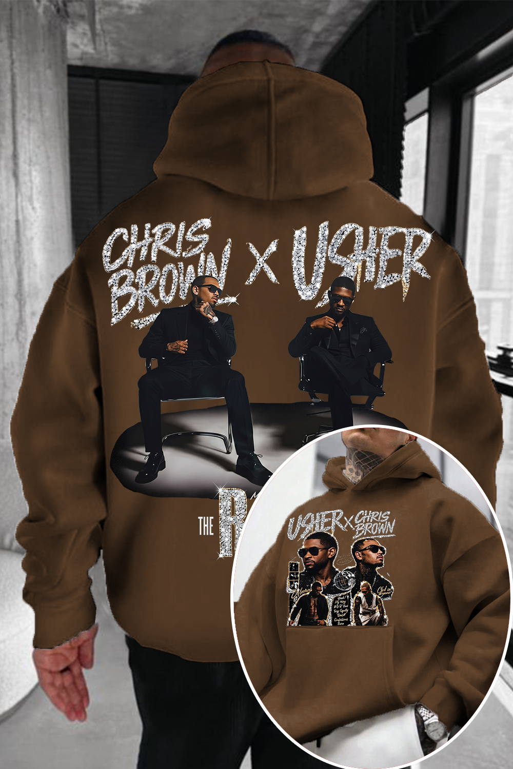 Chrisbrown & Usher Men Hoodie