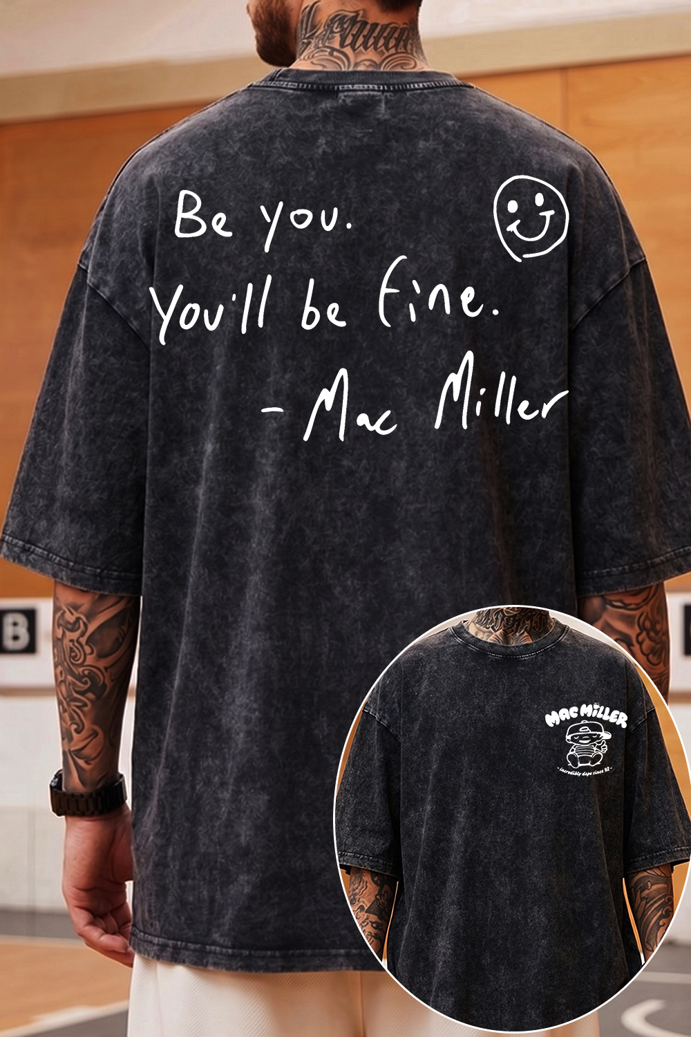 Mac Miller Be You You'll Be Fine Washed Cotton Tee