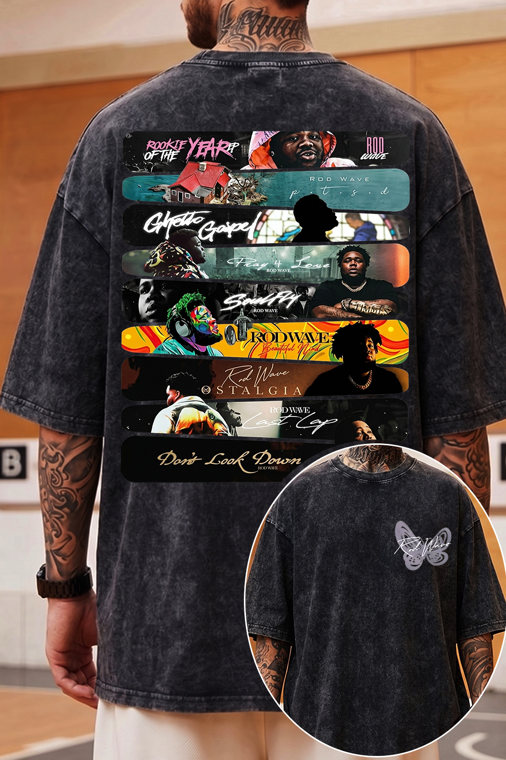 Rod Wave Album Washed Cotton Tee