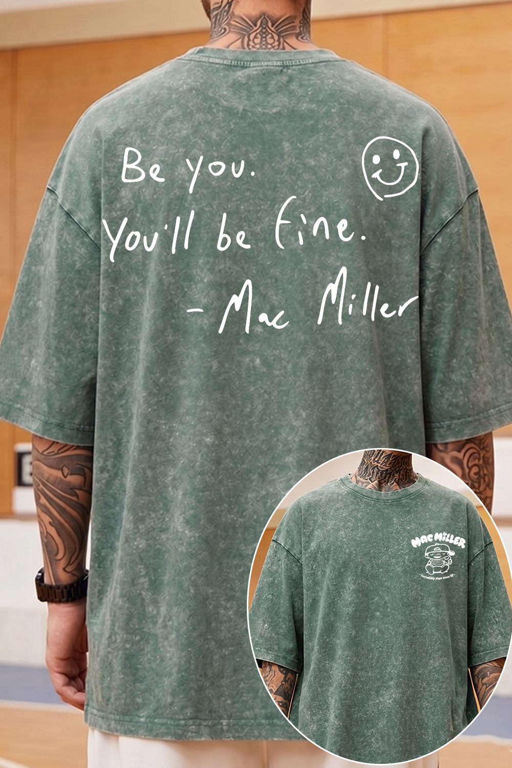 Mac Miller Be You You'll Be Fine Washed Cotton Tee