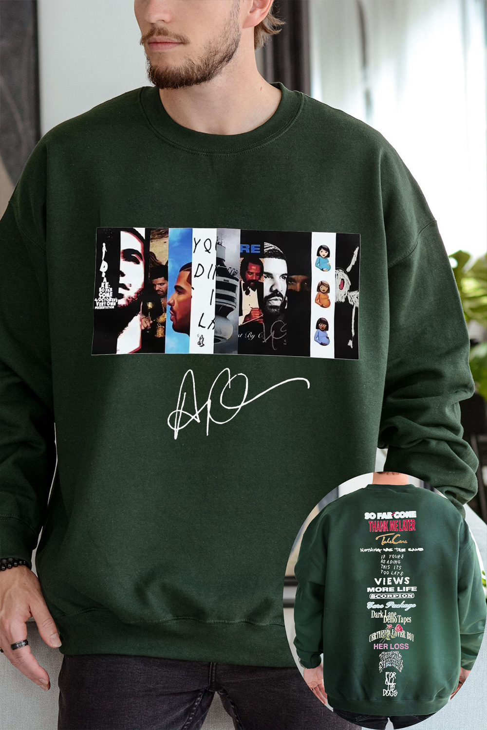 DRAKE crew neck long sleeve sweatshirt