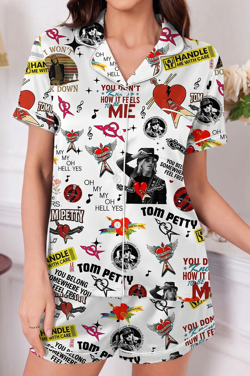 Tom Petty Handle Me With Care Pajamas Set