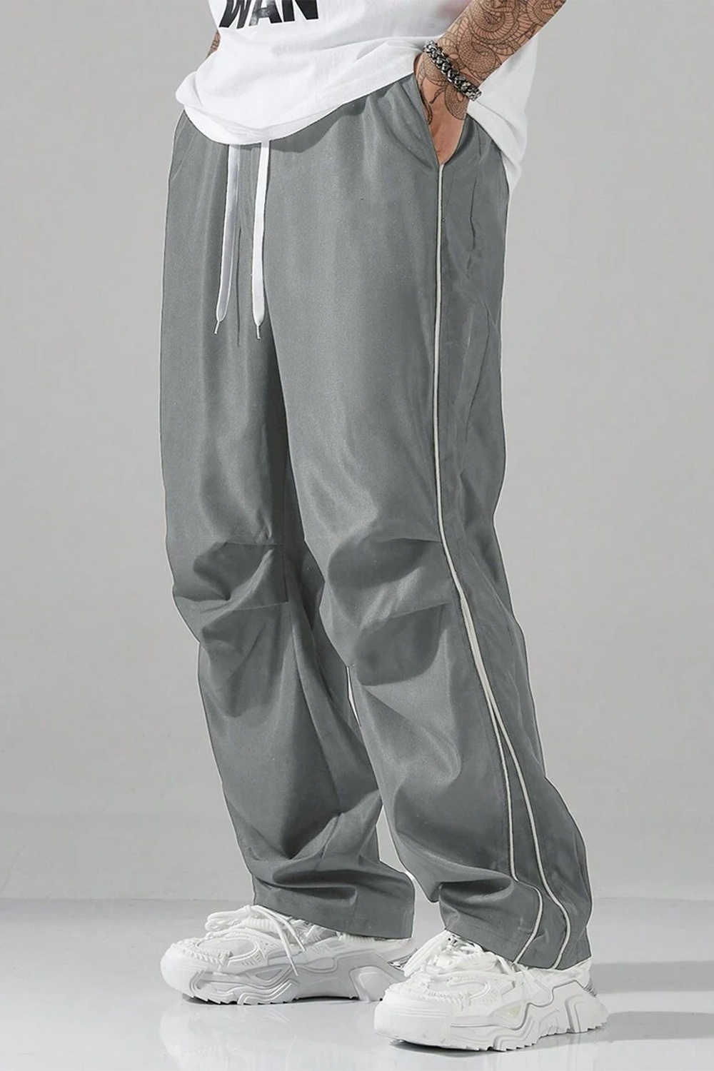 High Street Retro Functional Men's Sports Casual Pants