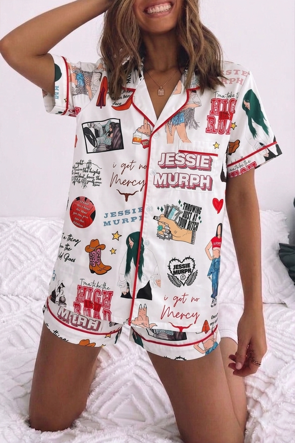 Graphic Jessie Pajama Set
