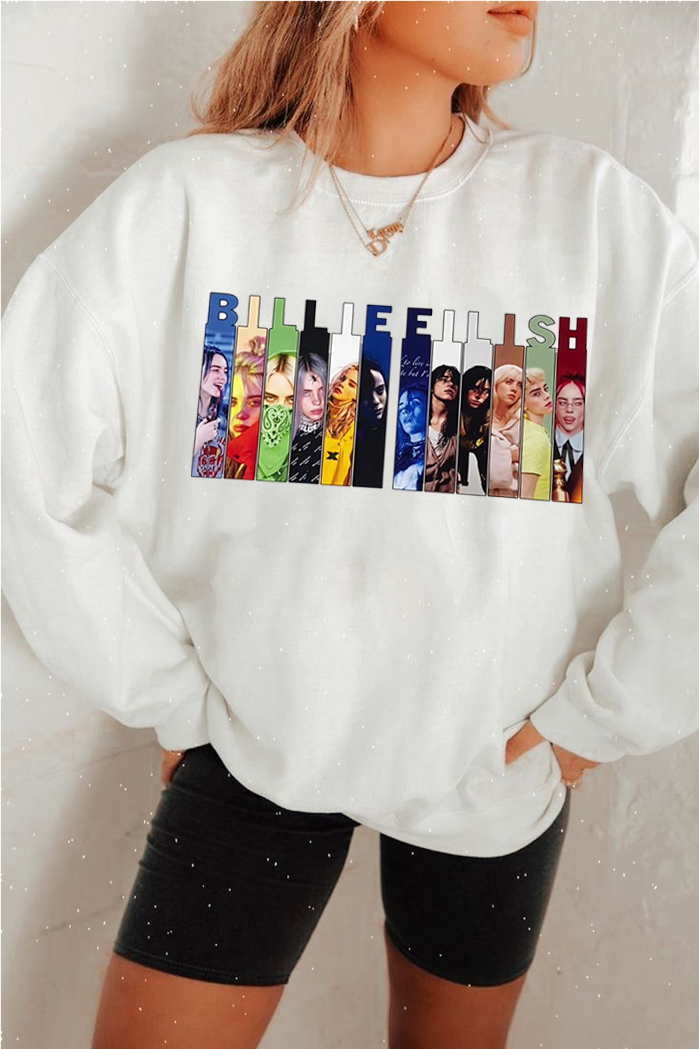 Billie Eilish poster casual print sweatshirt