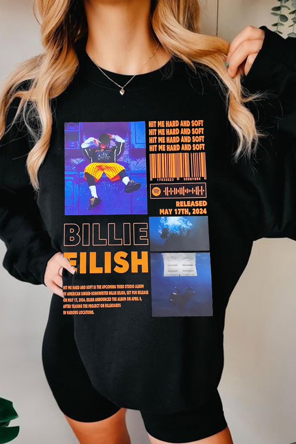 Billie Eilish letter print sweatshirt
