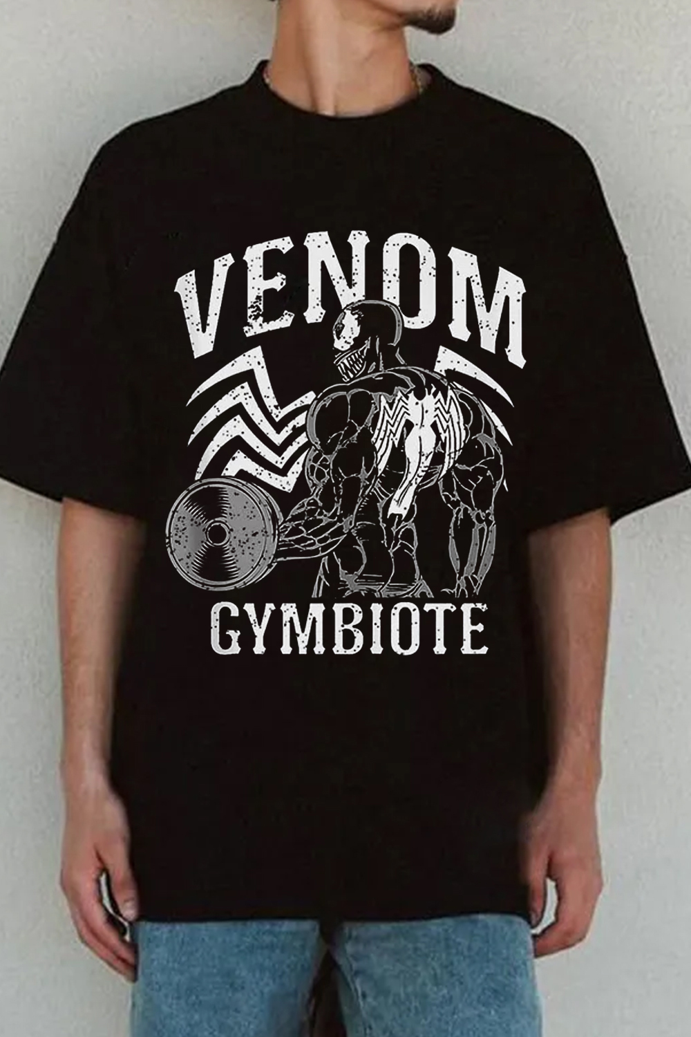 Casual Letter Venom Print Short-Sleeved T-Shirt