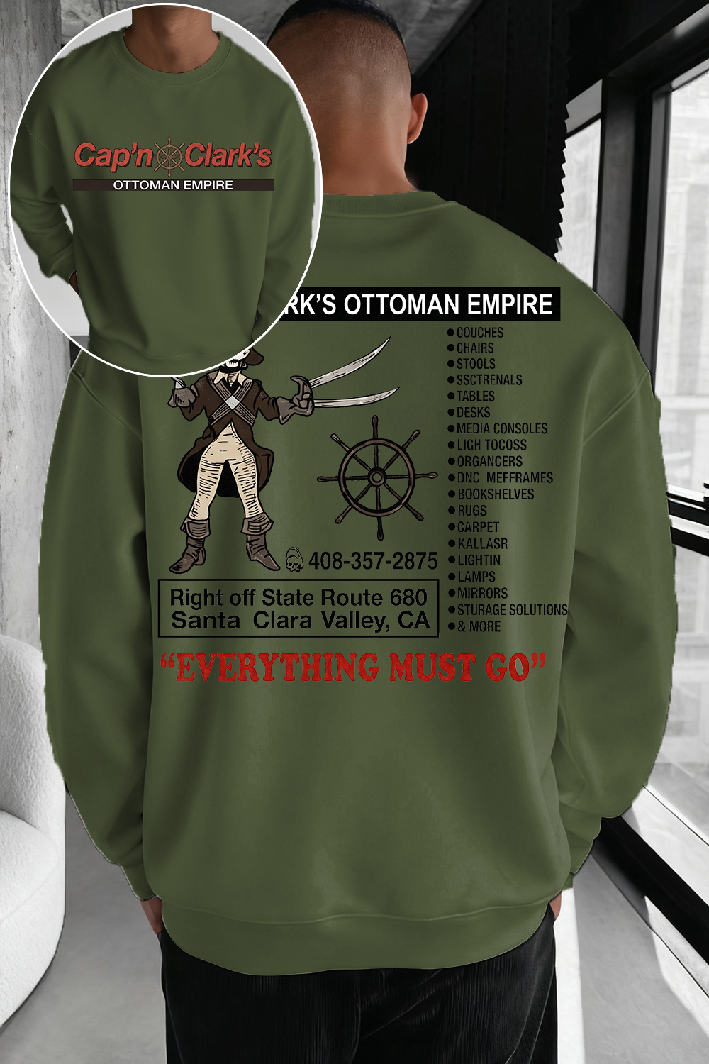 Retro Cap'n Clark’s Ottoman Empire Sweatshirt